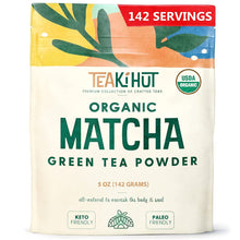 Load image into Gallery viewer, Teaki Hut USDA Organic Matcha Green Tea Powder, 5oz, Culinary Grade, 141 Servings